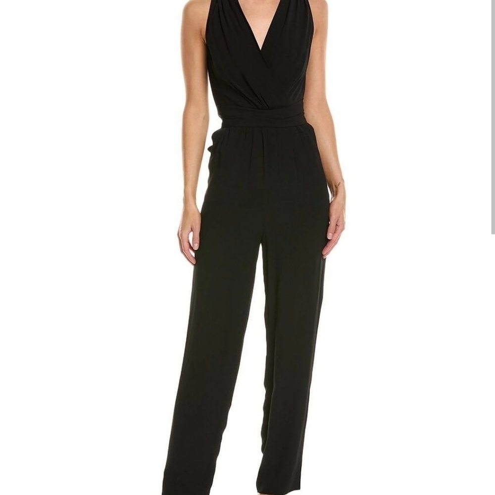 Emanuel Ungaro Black Sleeveless V-Neck Jumpsuit with Waistband